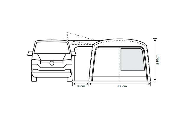 Outdoor Revolution Cayman Combo Air Vorzelt Low 180 Bis 210 Cm – Bild 7
