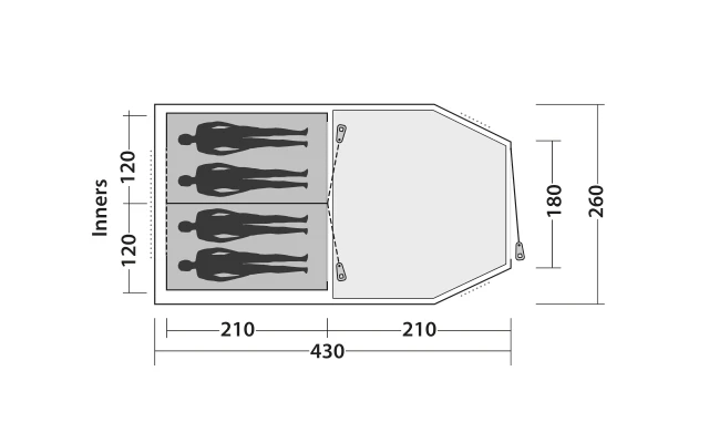 Easy Camp Huntsville 400 Tunnelzelt Für 4 Personen – Bild 6