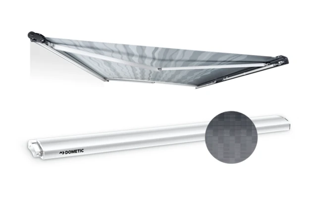 Dometic PerfectRoof PR 2000 Markise Tuchfarbe Horizon Grey Gehäusefarbe Weiß 2,6 M – Bild 3